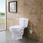 Hibbent Premium Elongated Toilet Seat with Cover Quiet Close, One-Click to Quick Release, Easy Installation Non-Slip Seat Bumpers, Slow Close Toilet Seat and Cover, Easy Cleaning-White Color