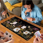 for MTG Game Playmat, for Magic TCG Rubber Play mat,Tabletop Card Playmats with Smooth Surface,Trading Card Inked Game Mat,Battle Game,Wildflower Mushroom