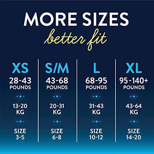 Goodnites Boys' Nighttime Bedwetting Underwear, Size S/M (43-68 lbs), 44 Ct (2 Packs of 22), Packaging May Vary