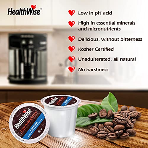 Healthwise Low Acid Hazelnut Decaf, Chemical-Free Swiss Water Process, 99.9% Caffeine Free, 100% Colombian Coffee K-Cups – Medium Roast, Healthier Coffee for Sensitive Stomachs - Keurig 2.0 Compatible - - 144 Count (Pack of 12)