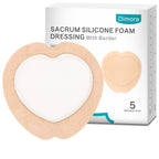 Dimora Sacrum Foam Dressing Silicone Adhesive Border 7" x 7" (5 Packs)