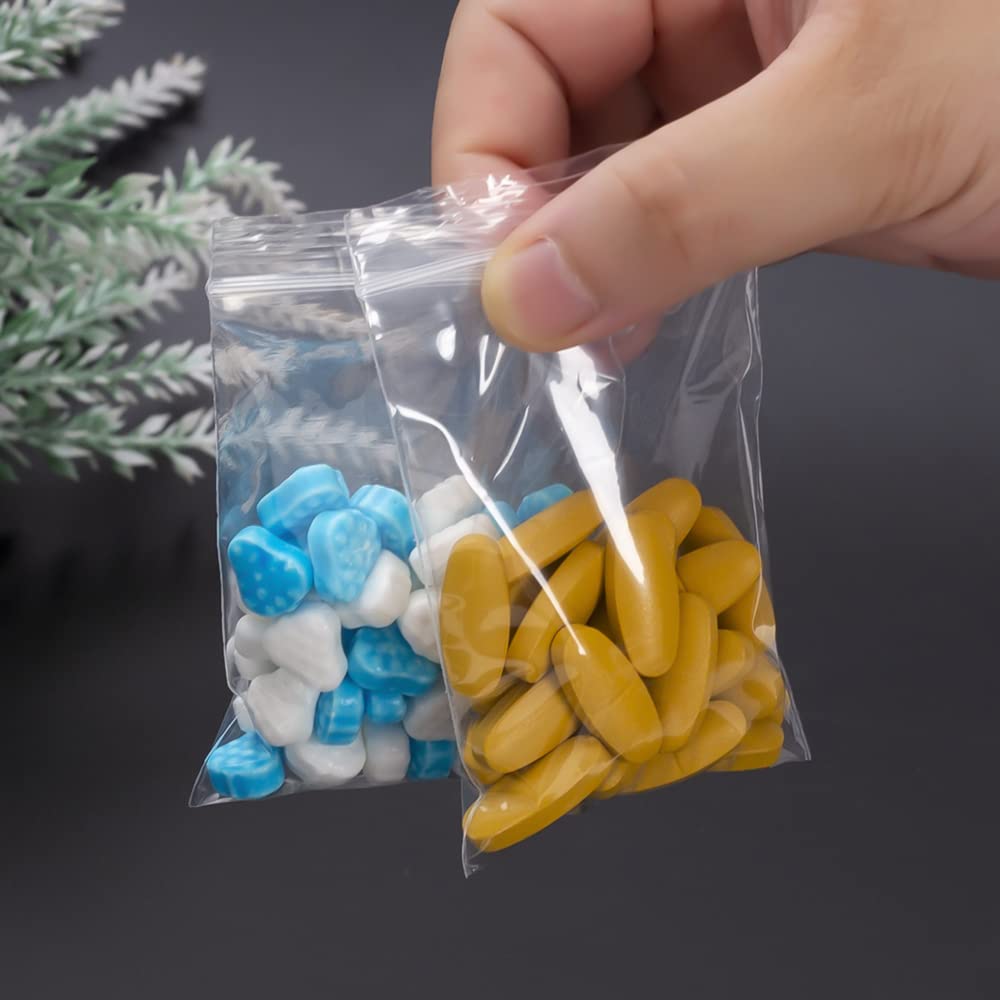 Small Plastic Bags, 300 PCS Mini Baggies, 3 Assorted Sizes