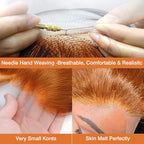 Ginger Wig Human Hair 13x4 deep wave Ginger Orange Lace Front Wigs Human Hair HD Transparent Lace Frontal 350 Colored Human Hair Wig Pre Plucked 180% Density 20inch