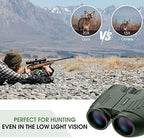 20X25 Compact Binoculars for Adults and Kids,Large Eyepiece Waterproof Binocular，Easy Focus Small Binoculars for Bird Watching,Hiking and Concert, Green