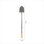 Fiskars 60" Pro Garden Shovel for Digging, Heavy Duty Steel Gardening Tool with Straight Handle