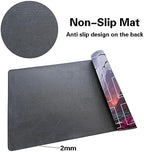 MTG Playmat Size 24x14in Free Storage Bags Non-Slip Backing Printing, Ideal for Card Game Enthusiasts TCG Playmat (with Zone,City of Destruction)