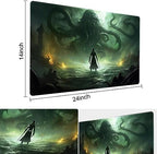 MTG Playmat Size 24x14in Free Storage Bags Non-Slip Backing, Ideal for Card Game Enthusiasts TCG Playmat (Necroslayer-No Deck)