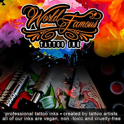 World Famous Tattoo Ink - Sailor Jerry Red Tattoo Ink - Professional Tattoo Ink & Tattoo Supplies - Skin-Safe Permanent Tattooing in Bold Shades - Vegan & Non-Toxic (1 oz)
