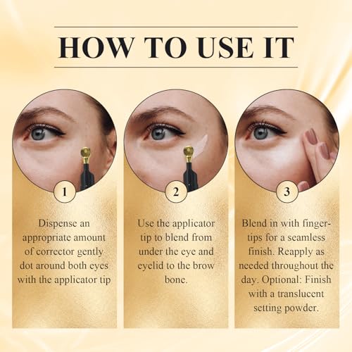 Luminous Eye Corrector SPF 41, Under Eye Color Corrector for Dark Circles, Anti-Aging Tinted Eye Cream, Hydrating Eye Serum with Peach Undertone (Natural Color, 1PCS)