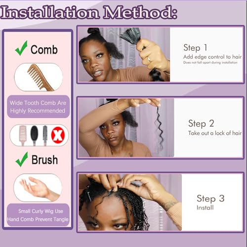 Human Braiding Hair Mix Synthetic Boho, 16 Inch Deep Wave Bulk for Boho Braids 2 Pcs Curly Bohemian Wet and Wavy Braiding Hair (P4/30#, 16 Inch)