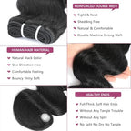 Body Wave Bundles Human Hair 4 Bundles 14 16 Inch 12A Human Hair Bundles 100% Unprocessed Brazilian Virgin Hair Weave Bundles Human Hair Natural Black Deals for Women (14/14/16/16 Inch, 4 Bundles)
