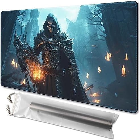 MTG Playmat - Non-Slip Backing Printing, Ideal for Card Game Enthusiasts TCG Playmat (Demon Skeleton-No Deck)