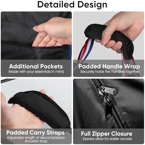 Rollator Travel Bag - Waterproof Wheelchair Bag for Folding Walker, Compact Wheelchair Transport Chair Portable Carry Case Cover for Car & Airplane TSA Traveling (44" Lx12 Wx30 H)