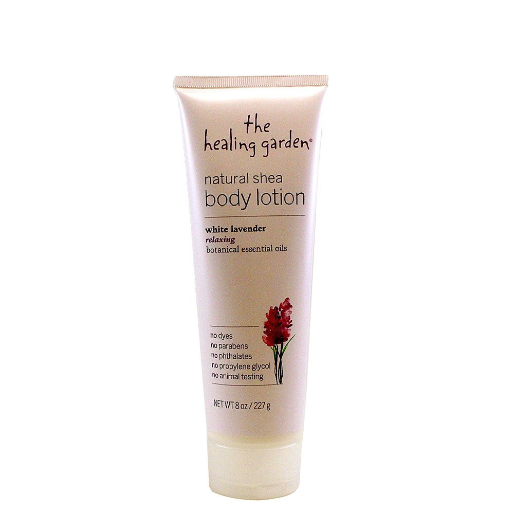 Parfums De Coeur The Healing Garden White Lavender Natural Shea Body Lotion for Women, 8.0 Ounce