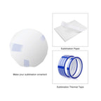 PYD Life 25 PCS Sublimation Blanks Ornaments Ceramic White 2.75" Round
