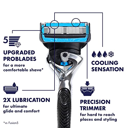 Gillette ProGlide Chill Mens Razor Blade Refills, Cooling Technology Chills, 12 Count