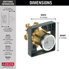 Delta Faucet R10000-UNBX MultiChoice Universal Tub and Shower Valve Body for Tub Faucet Trim Kits