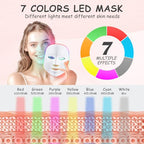 Red Light Therapy for Face, Led Face Mask Light Therapy, 7 Colors LED Facial Skin Care Mask