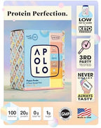 Unico Apollo Protein Powder Samples Variety Pack | Try 6 Flavors in 1 | Convenient Single-Serving Pouches | Non-Chalky Texture | 100% Grass-Fed Whey, Casein and Egg White Protein Formula