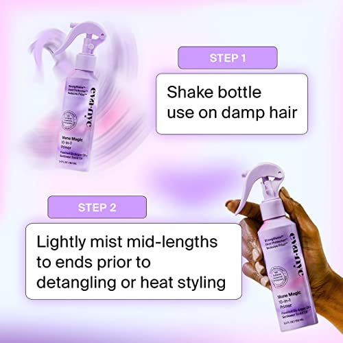 Eva NYC Mane Magic 10-in-1 Primer, Heat Protectant for Hair, Infused with Sunflower Seed and Argan Oil for Hair, Sulfate, Paraben & Phthalate Free, 5.4 fl oz