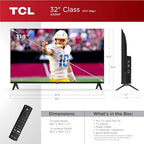 TCL 32-Inch Class S3 1080p LED Smart TV with Fire TV (32S350F, 2023 Model), Alexa Built-in, Apple AirPlay Compatibility, Streaming FHD Television,Black