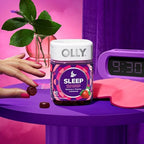 OLLY Sleep Gummy,3 mg Melatonin,L-Theanine,Chamomile,Lemon Balm,Sleep Aid,Strawberry,60 Count (Pack of 2)