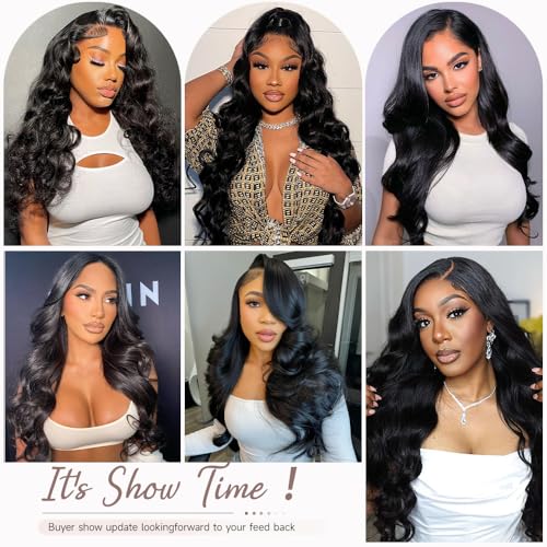 13x6 HD Lace Front Wigs Human Hair 28 Inch Body Wave Lace Front Wigs Human Hair Pre Plucked 200% Density Transparent Lace Frontal Wigs Human Hair Lace Front Wigs Baby Hair Human Hair Wig for Women
