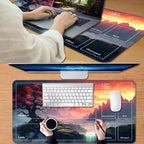 for MTG Game Playmat, for Magic TCG Rubber Play mat,Tabletop Card Playmats with Smooth Surface,Trading Card Inked Game Mat with Zones,Battle Game,Art Tree Sky