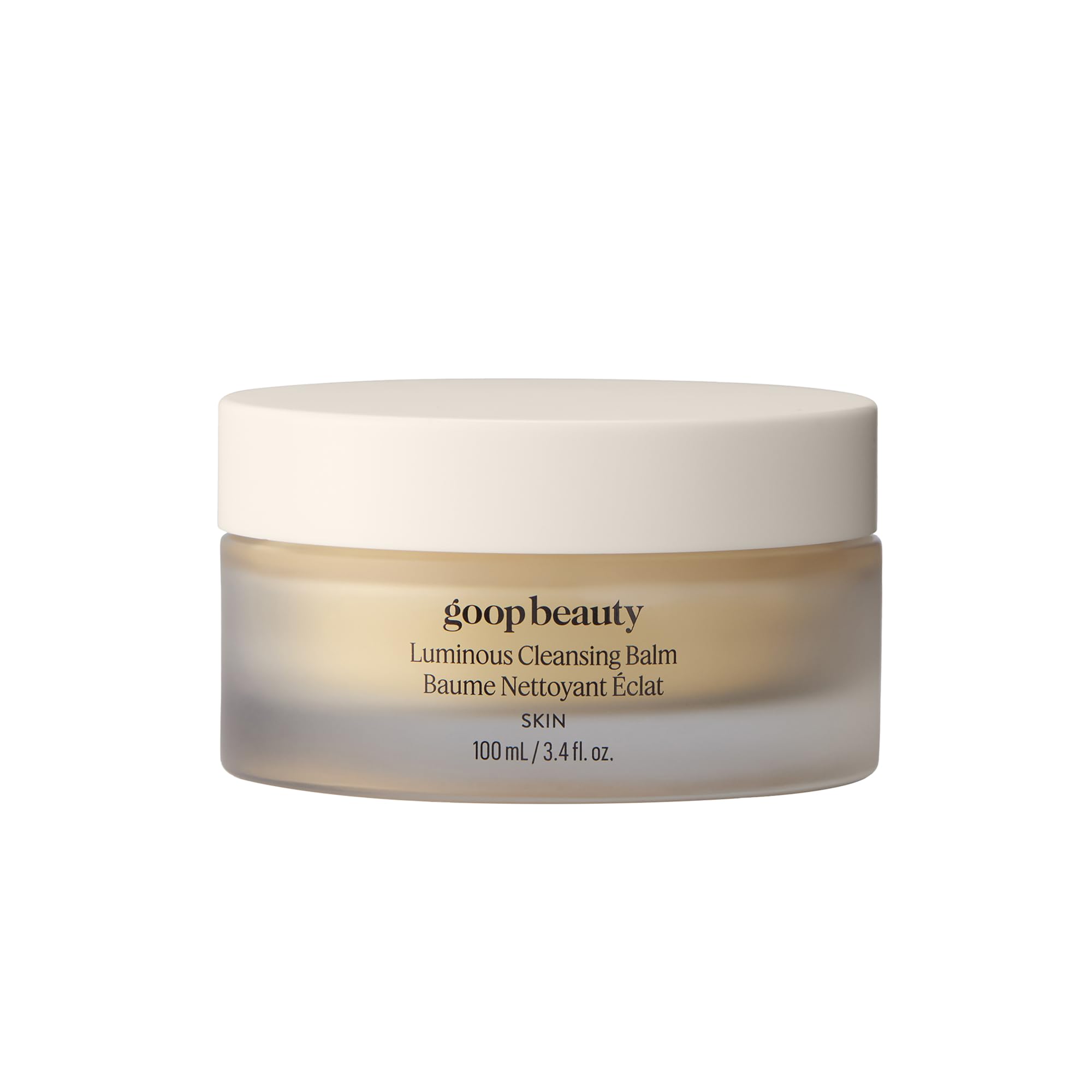 goop Beauty Cleansing Balm | Makeup Remover & Facial Cleanser for Sensitive Skin | Saffron Extract, Vitamin E, & Biofermented Cleansing Microspheres | Removes Dirt, Pollution, & Sunscreen | 3.4 fl oz