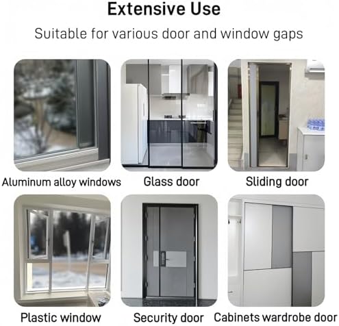 33 Ft Self-Adhesive Weather Stripping Door Seal Strip for Door Window, 0.35" Wide x 0.35" Thick, Gray