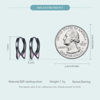 Black Cat Small Hoop Earrings Sterling Silver 925 Cute Animal Pet Pink Ears Cartilage Tragus Earrings Tiny Round Huggie Hoops Statement Earrings Fashion Jewelry for Women Girls