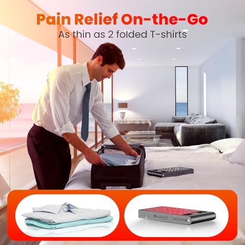 Bestqool Red Light Therapy, Dual Chip 660nm 850nm Clinical Grade Red Light Therapy for Face, Portable Infrared Light Therapy for Body, Pain Relief, Muscle Fast Recovery. 50W.