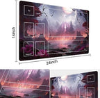 MTG Playmat Size 24x14in Free Storage Bags Non-Slip Backing Printing, Ideal for Card Game Enthusiasts TCG Playmat (with Zone,City of Destruction)