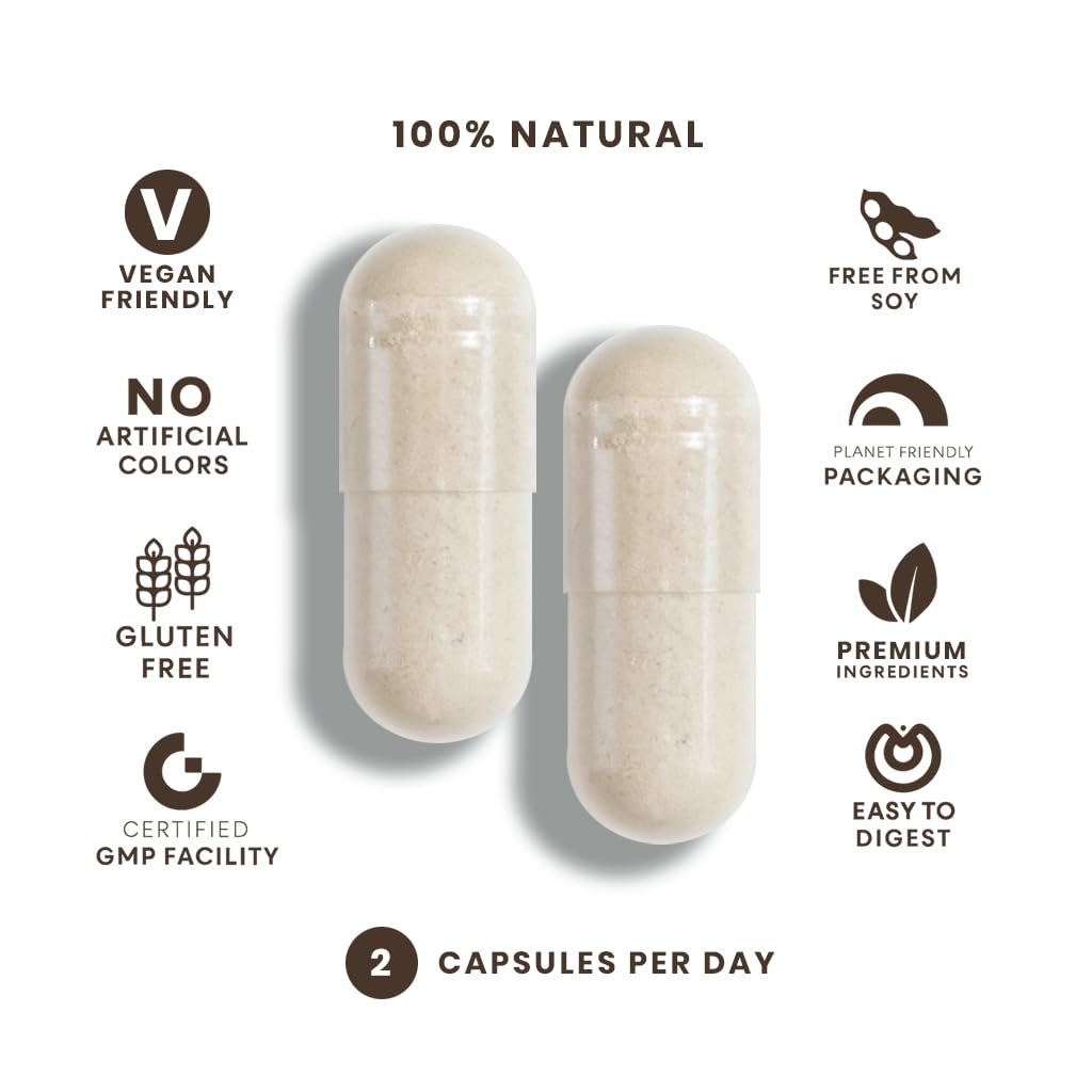 FeelGood Superfoods Bovine Colostrum Capsules - Gut Health & Immune Support - 2000mg (2g) Daily Serving - Ethically Sourced Within First 24 Hours - Nature’s Potent Superfood - 60 Capsules