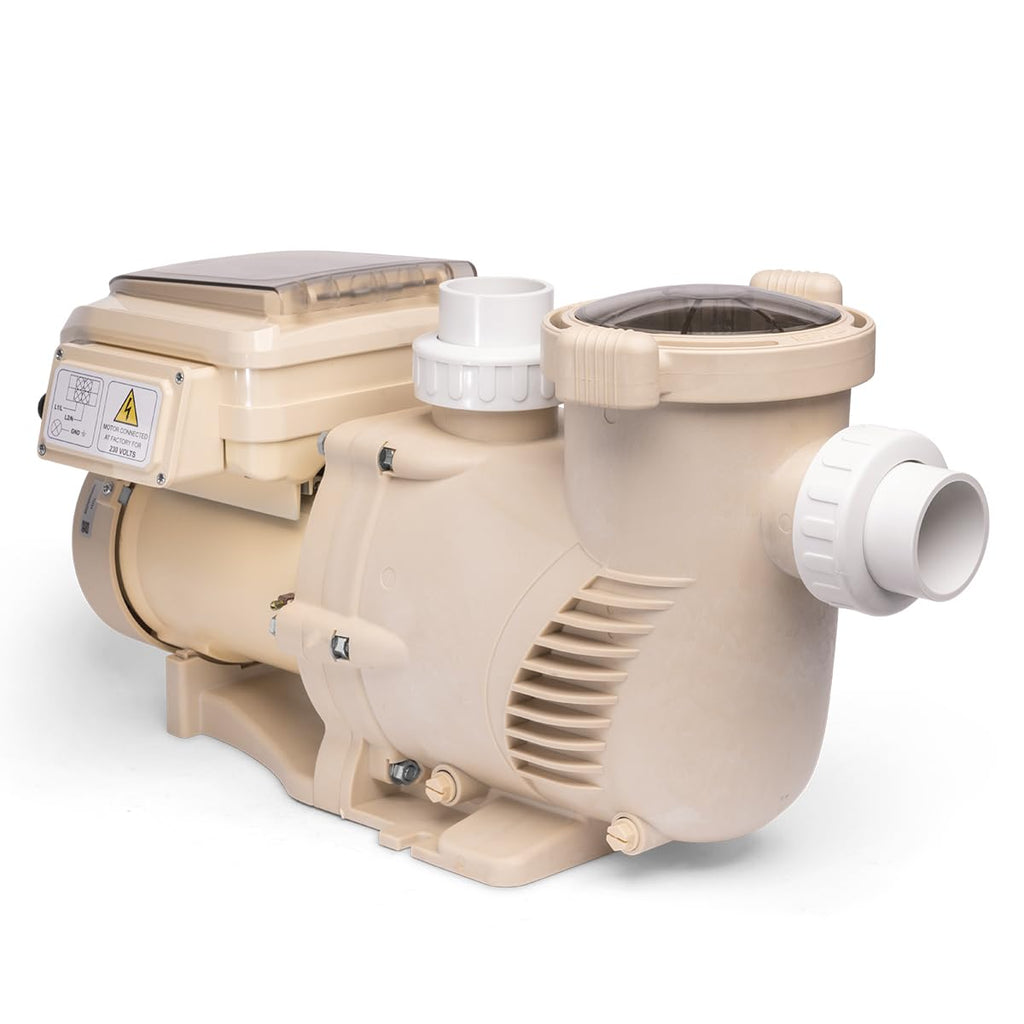 XtremepowerUS 1.5 HP Variable Speed Swimming Pool Pump 230V, In-Ground Pool, 6,660 GPH High Performance Max 1.75HP with Adapter Fitting Set (Inlet Fitting 1.5" / 2")