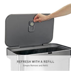 simplehuman Odorsorb® Pod Starter Pack, Trash Can Odor Eliminator with Plant-Based Oils, 45-Day Continuous Odor Control, No Harsh Chemicals or Cover Scents, Includes Pod Holder and 2 Pods