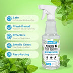 Mighty Mint Laundry Stain Remover, Parent’s Choice Non-Toxic Spray for Stains from Food, Drink, Grease, Natural Peppermint Scent, 16oz