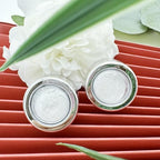 2Pcs White Chrome Nail Powder, Pearl Nail Chrome Powder Magic Clear Mirror Effect Nail Glitter White Shimmer Pigment Dust for Nails Art Design