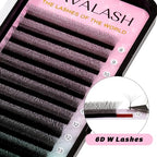 VAVALASH 6D W Shape Eyelash Extension 6D Premade Fans 0.07 D Curl Volume Lash Extensions Easy Fanning False Lashes Matte Black Volume Premade Cluster W Lashes(W Shaped-6D-0.07-D-8mm）