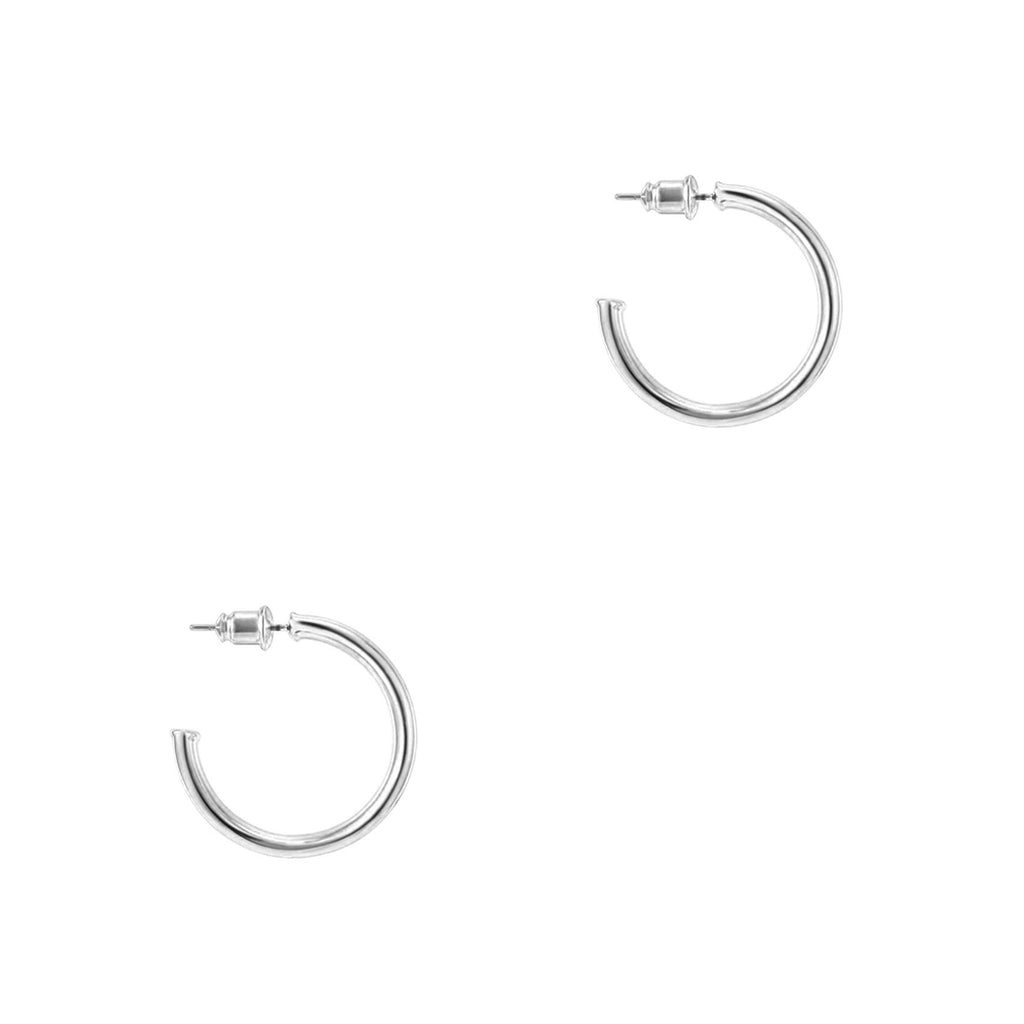 PAVOI Infinity Thick Hoop Earring Set for Women, White Gold, Size 20
