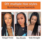 Braiding Hair Pre Stretched 18 Inch 4 Packs, Short Hair Extensions for Braids, Synthetic Braiding Hair Prestretched T27/613
