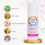 Good for You Girls Aluminum-Free, Natural & Vegan Deodorant for Kids, Preteens, Teens, Safe & Effective Odor Protection, Clear Roll-On, Natural Fragrance | Soft Powder, 3 oz (Pack of 2)