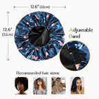 YANIBEST Double Layer Satin Bonnet Silk Bonnet Adjustable Hair Bonnet for Sleeping Hair Bonnets for Women Curly Natural Hair