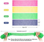 3 Pieces African Net Sponge, African Exfoliating Net Rip-Resistant Loofah Exfoliating, Body Back Scrubber for Shower, Long Nylon Exfoliating Back Washcloth Towel for All Skin Daily Use