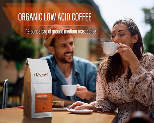 Tarmo Coffee | POWER BLEND - Low Acid Ground Coffee, Vietnamese Coffee, Premium Arabica & Robusta Blend,Medium Roast Coffee, 12 Oz Bag
