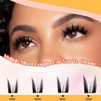GEMERRY Lash Clusters Fluffy Cluster Lashes Mink Cluster Eyelash Extensions Lash Extension Clusters DIY at Home Eyelash Clusters