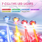 Red-Light-Therapy-for-Face, 7-1 Colors Led Face Mask Light Therapy, Facial Skin Care Mask (White)