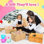 4pack Stress Cube Squishy Stress Balls for Adults Kids Fidget Toy for Your Best Mellow and Chill -Ice Cubes-Square Shape with Filling in Pink Blue Purple Green -Age 3 to Adult(4pcs Cube)