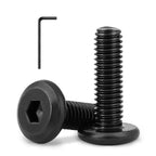 3/16-24 x 5/8" (50 Pack) Flat Head Hex Socket Cap Screws Bolts, Black Oxide 304 Stainless Steel 18-8, Hex Drive, Bright Finish, Fully Machine Thread