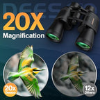 20x52 Binoculars for Adults High Powered - HD Large View Binoculars with Low Light Vision - Professional Binocular for Bird Watching Hunting Travel Cruise Outdoor Sports with Carrying Bag